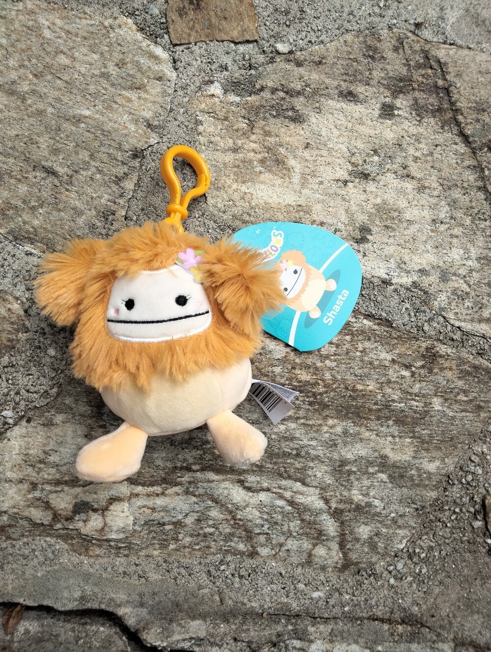 Orange Bigfoot Squishmallow 3.5 Inch Keychain